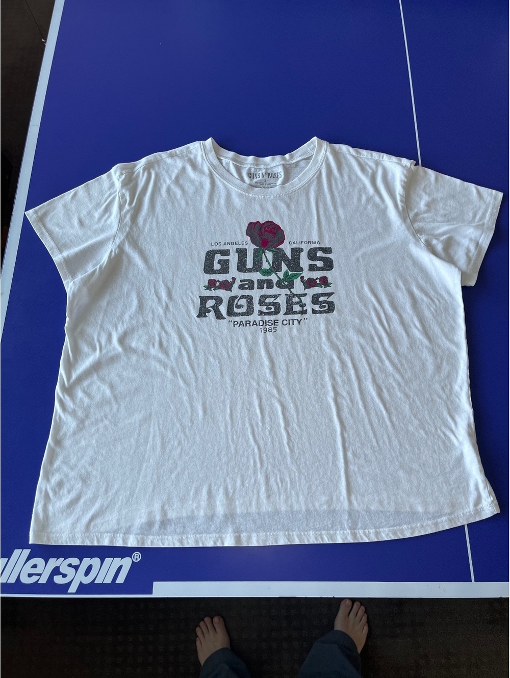 Guns N' Roses Paradise City 1985 White Graphic T-Shirt Men’s sz 2XL / 3XL SHORT